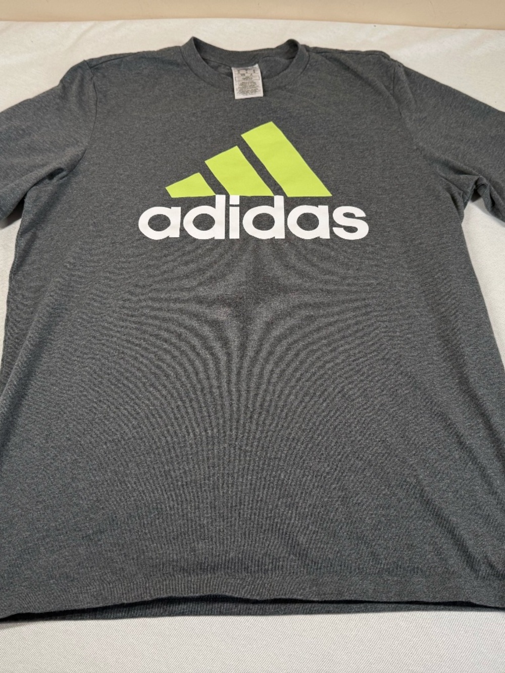 Adidas Men's Short Sleeve Logo Tee Shirt Size Medium - Gray